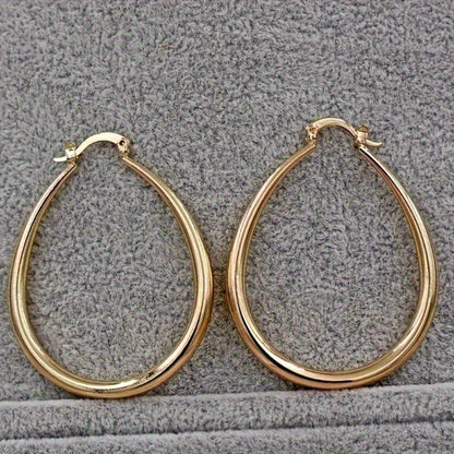 Hoop Earrings for Women - for Bohemian Retro Minimalist Gold No-Plating Nickel-Free Sensitive Ears - product detail view 10
