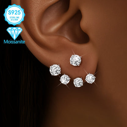 Hoop Earrings for Women - Moissanite 925 Sterling Silver Colorful Torus for Hypoallergenic Boho - product detail view 4