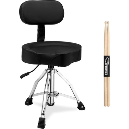 Hydraulic Drum Throne with Backrest shown in the main product view