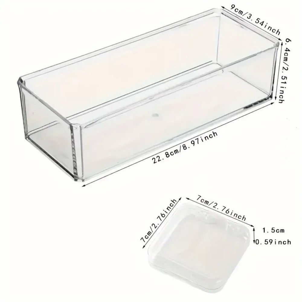 Jewelry Box - Organizer Stackable Clear 13-Piece Transparent Dust-Proof Storage - product detail view 15