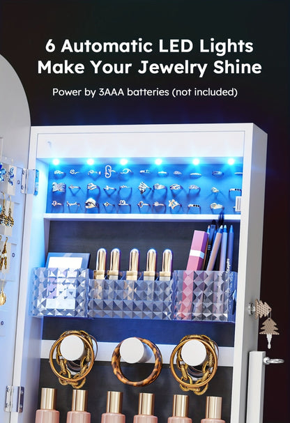 Jewelry Cabinet with LED Lighting for Organized Everyday Storage in Bedroom detail image - detail view 19