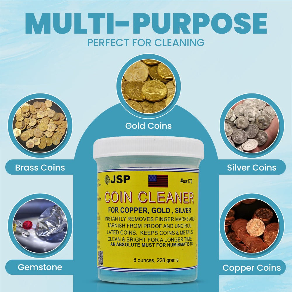Jewelry Cleaner - Solution 8 fl oz Gold, Silver & Platinum Dip with Cleaning Brush, Strainer - product detail view 4