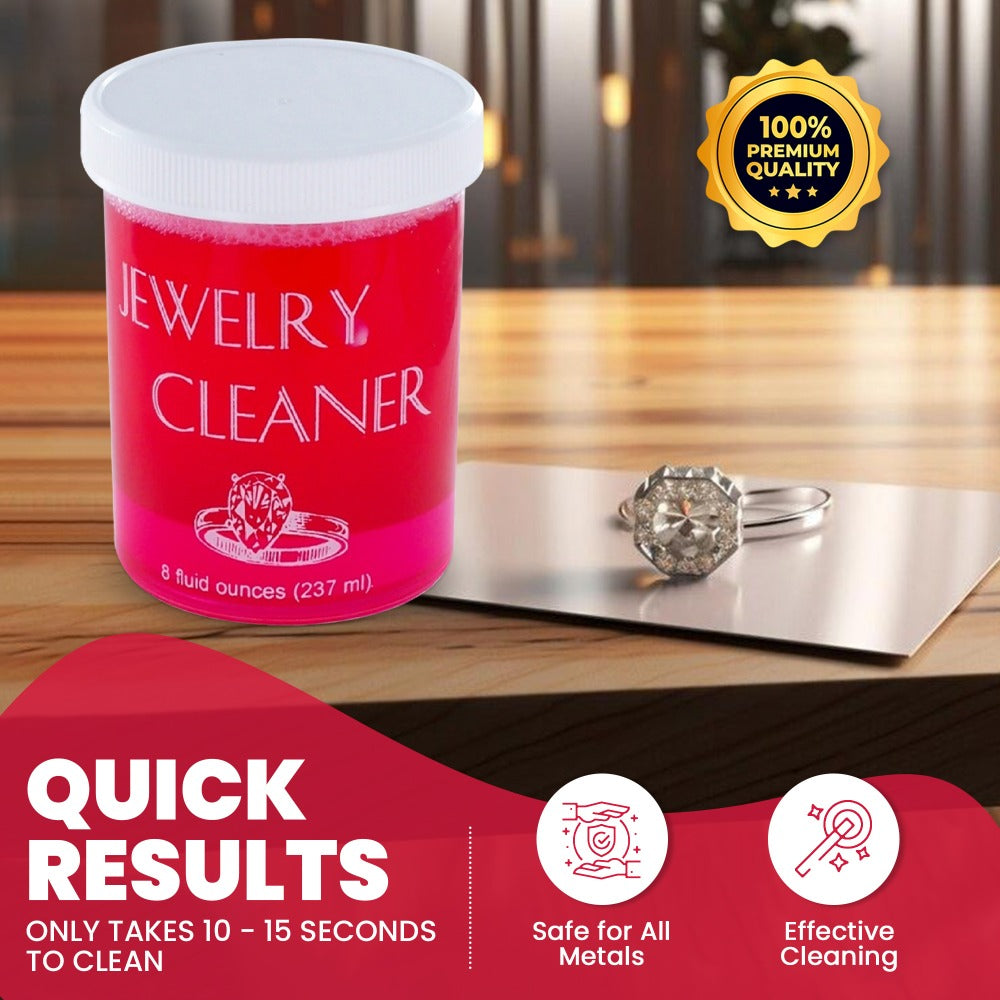Jewelry Cleaner - Solution 8 fl oz Gold, Silver & Platinum Dip with Cleaning Brush, Strainer - product detail view 17