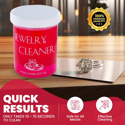 Jewelry Cleaner - Solution 8 fl oz Gold, Silver & Platinum Dip with Cleaning Brush, Strainer - product detail view 17