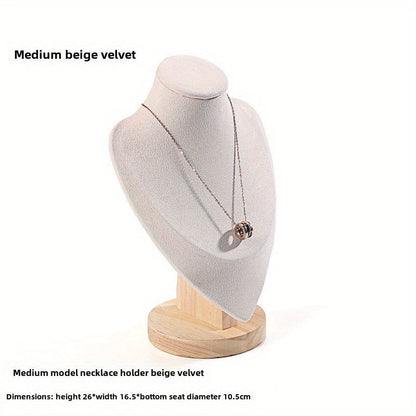 Jewelry Display Stand - Mannequin Neck Portrait Necklace Holder for Home, Boutique & Trade Show - product detail view 24