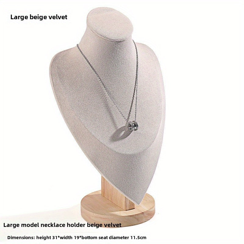 Jewelry Display Stand - Mannequin Neck Portrait Necklace Holder for Home, Boutique & Trade Show - product detail view 25