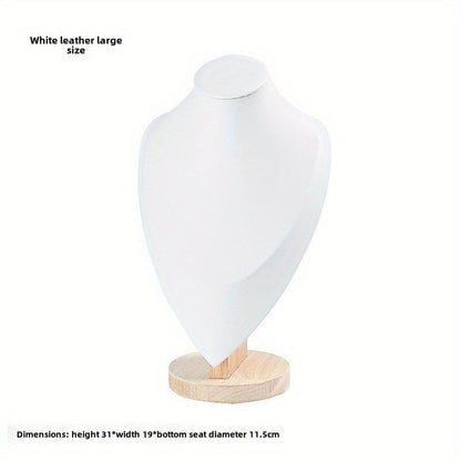 Jewelry Display Stand - Mannequin Neck Portrait Necklace Holder for Home, Boutique & Trade Show - product detail view 29