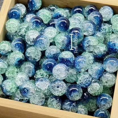 Jewelry Making Beads - Crackle Stone 399 Pcs Set 10mm Assorted Multicolor Round for , Bracelets - product detail view 6