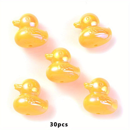 Jewelry Making Beads - Focal for Pens 30pcs 3D Duck Acrylic Bulk for Beadable Pens, Keychains - product detail view 5