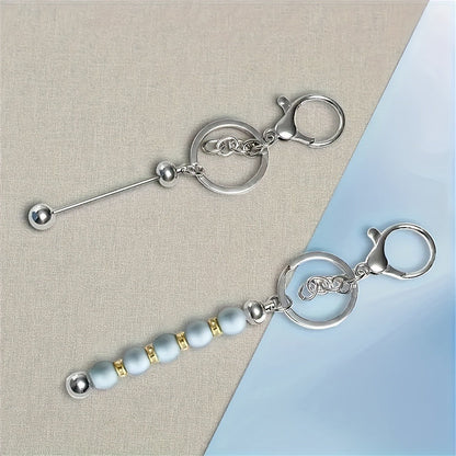 Jewelry Making Kit - Keychain Blanks Beadable Stainless Steel 12 & 24pcs DIY Beaded Keychain - product detail view 8