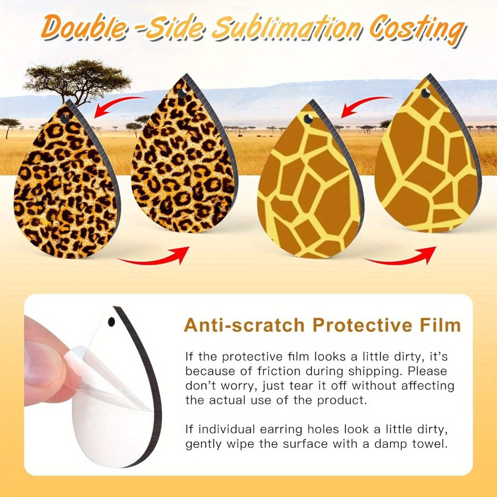 Jewelry Making Kit - Sublimation Blank Earrings 350PCS MDF DIY Custom Set with Earring Hooks - product detail view 4