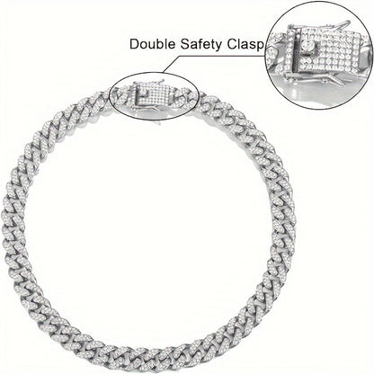 Jewelry Set with Watch - Men's 5pcs Rhinestone Necklace Ring Bracelet Gift Box Fashion Accessories - product detail view 9