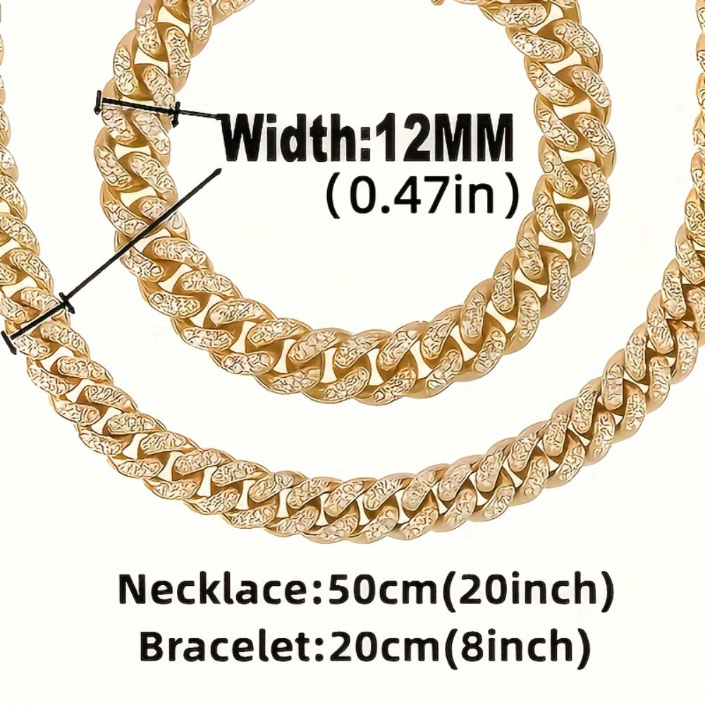 Jewelry Set with Watch - Men's Rhinestone Quartz & 3pcs or 4pcs Bundle with Cross Necklace & - product detail view 6