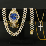 4pcs Golden blue