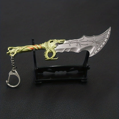 Keychain - Axe Men Fantasy Viking Battle Axe Pendant Zinc Alloy with Iron Chain & - product detail view 5