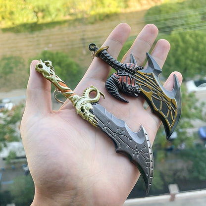 Keychain - Axe Men Fantasy Viking Battle Axe Pendant Zinc Alloy with Iron Chain & - product detail view 8