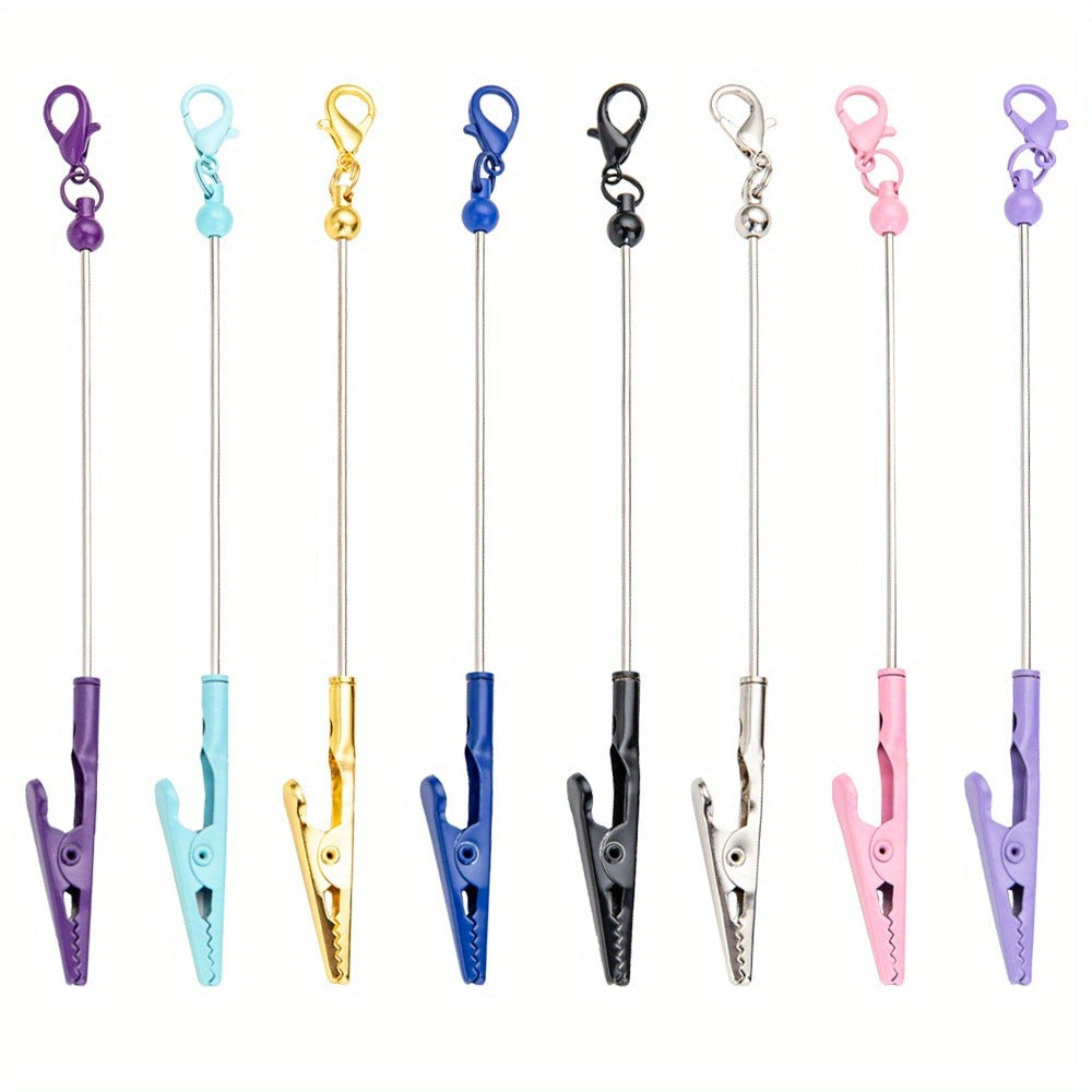Keychain - Beaded Business Card Holder 8/16pcs Alligator Clip Multi-Function Blank - product detail view 10