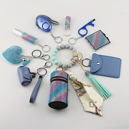 Keychain - Charm Set 11 Pcs - Light Up Perfume Bottle Heart Tassel Bag Charms with - product detail view 7