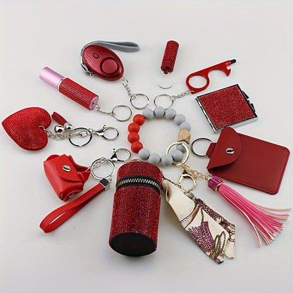 Keychain - Charm Set 11 Pcs - Light Up Perfume Bottle Heart Tassel Bag Charms with - product detail view 15