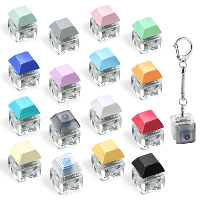 Keychain - Keycap Fidget 16 Pack Zinc Alloy 16 Colors Mechanical Keyboard Stress - product detail view 7