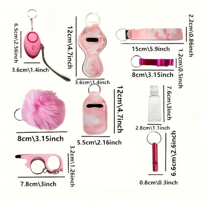 Keychain - Personal Alarm Set 130dB Emergency Siren 10-Piece Women's Self Defense - product detail view 2
