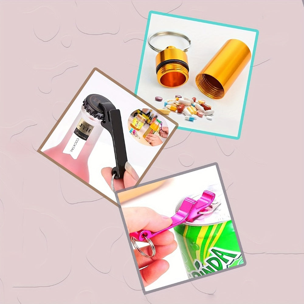 Keychain - Safety Set Women 9pcs Self Defense Gift Box Personal Alarm Pom-Pom - product detail view 9