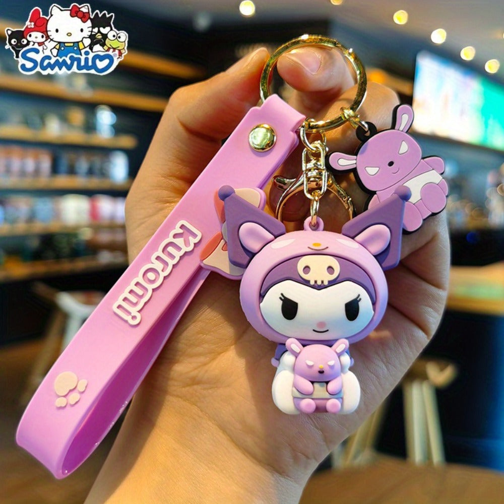 Keychain - Sanrio Set 7 Pack | Cute Cartoon Character Bag Charm & Car Key Decoration - product detail view 6