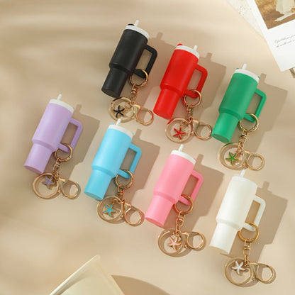 Keychain - Set Women Lipstick Holder Cup Mixed Color Bag Charm Cute Plastic Mini Cup - product detail view 6