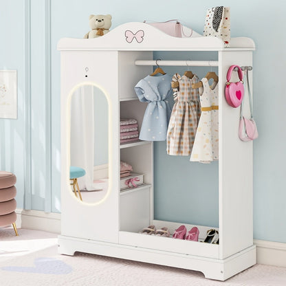 Kids Armoire with Open Shelves for Practical Everyday Home Use in Kids' Room detail image - detail view 3