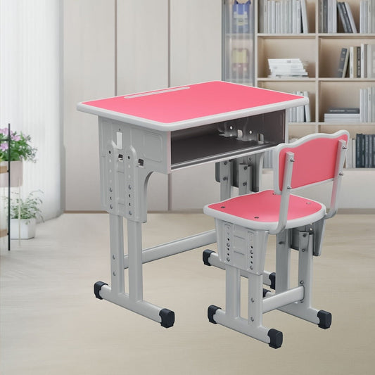 Kids Desk and Chair Set, Kids Adjustable Height Desk and Chair Set with Drawer - Ergonomic shown in the main product view