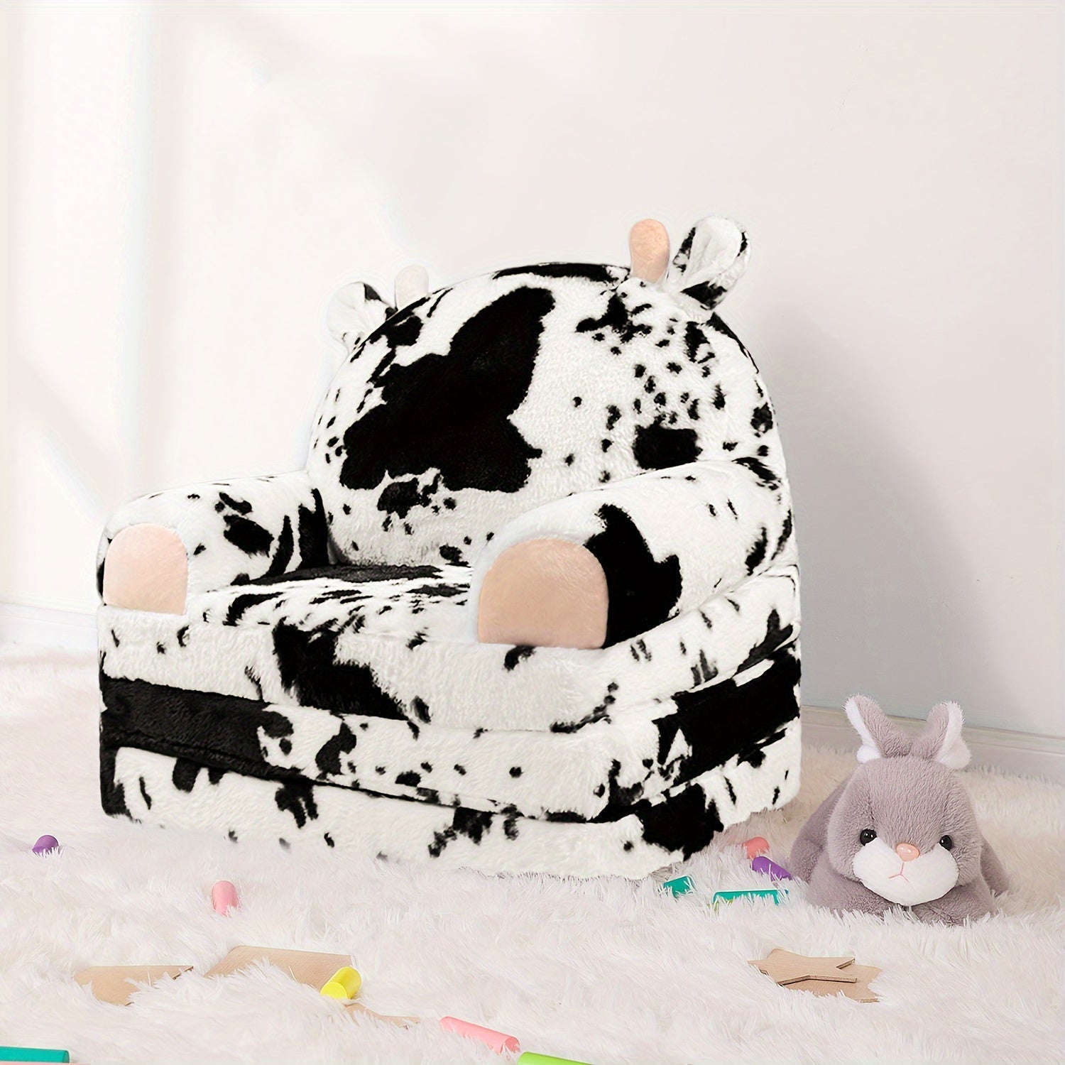 Kids Recliner Chair shown in the Milk Cow option