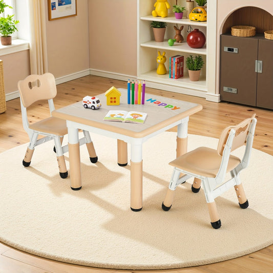 Kids Table and Chair Set, Kids Adjustable Height Table & Chair Set - Non-Slip Legs shown in the main product view