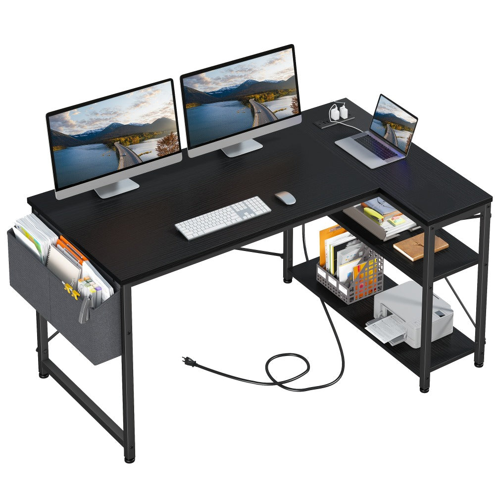L-Shaped Computer Desk with Charging Station, PC Work Desk for Home Office detail image - detail view 20