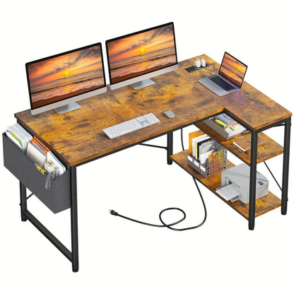 L-Shaped Computer Desk with Charging Station, PC Work Desk for Home Office detail image - detail view 23