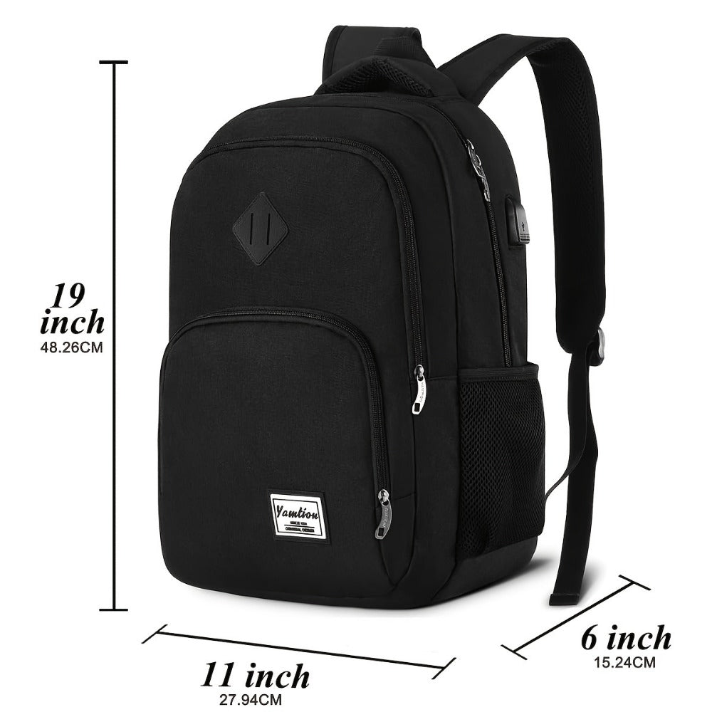 Laptop Backpack – 15.6 Inch, USB Charging, Adjustable Strap, for Travel & School – detail view 3