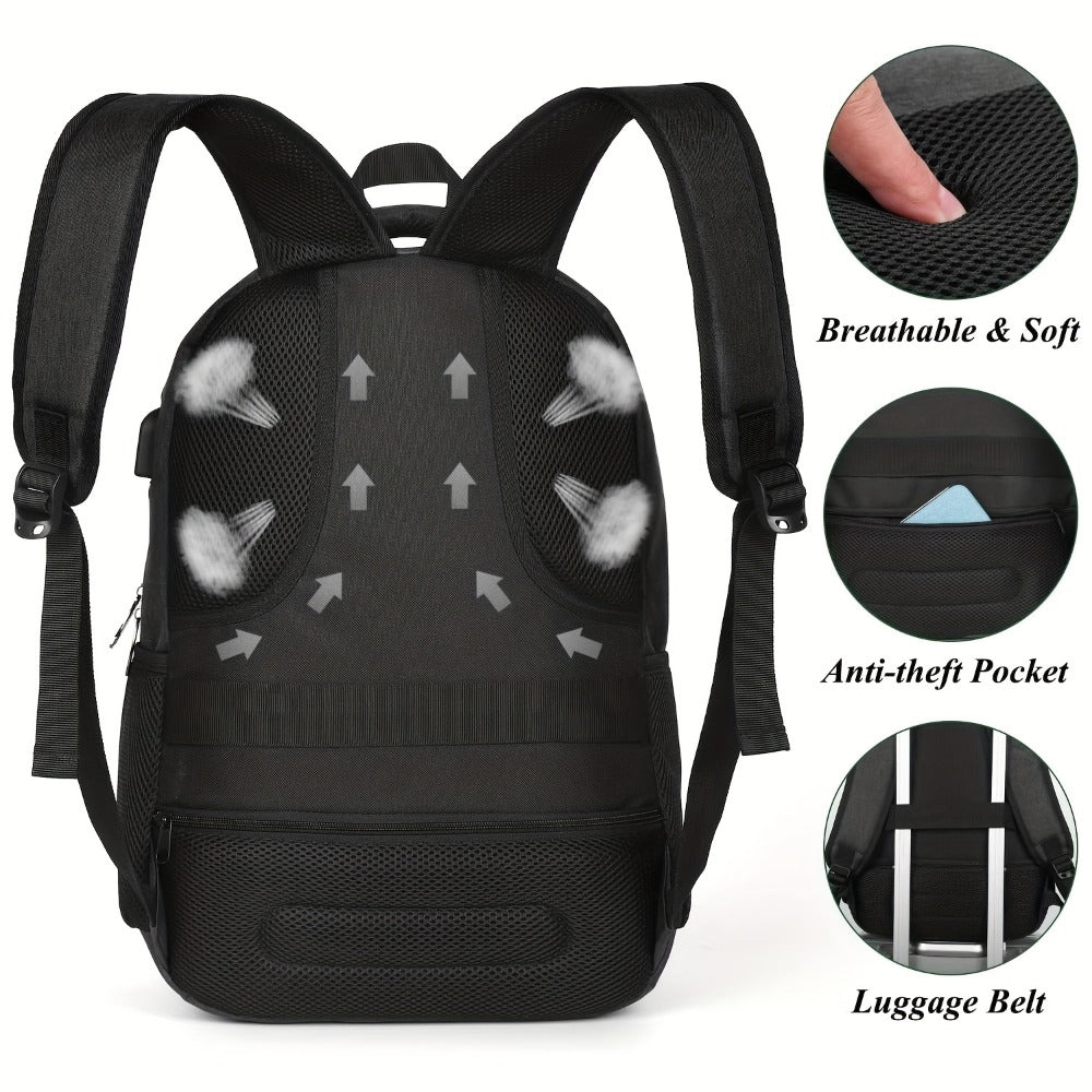Laptop Backpack – 15.6 Inch, USB Charging, Adjustable Strap, for Travel & School – detail view 7