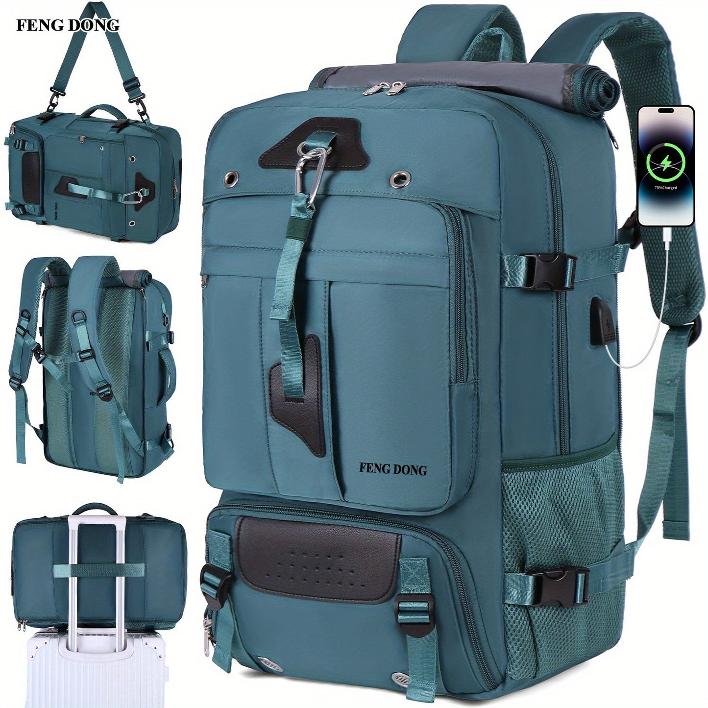 Laptop Backpack – 15.6 Inch, USB Charging, Large Capacity, for Travel – detail view 17