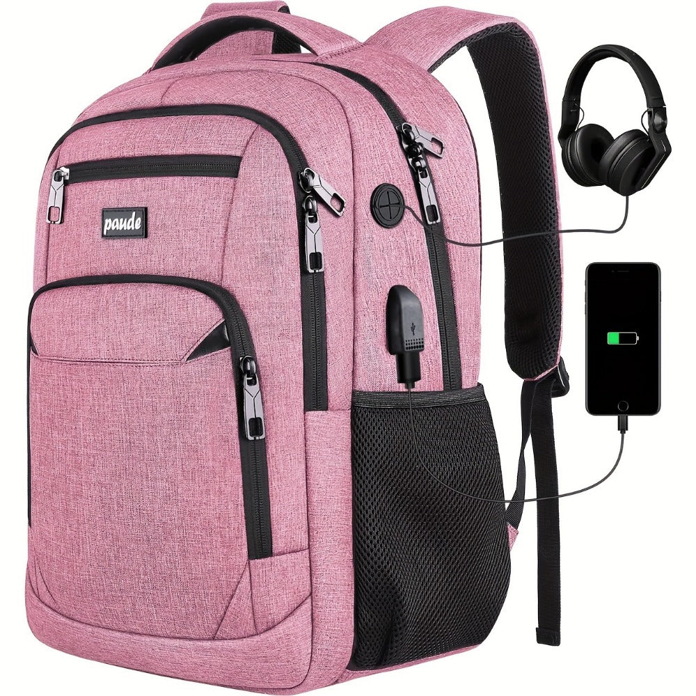 Laptop Backpack – 9 Colors, 15.6 Inch, USB Charging, for Travel & School – detail view 16