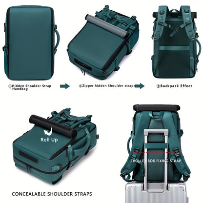 Laptop Backpack – 17 Inch, Nylon, Trolley Sleeve, Multi Pocket – detail view 10