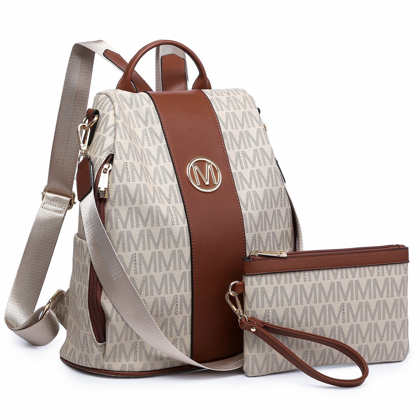 Laptop Backpack – 2 Piece, 10 Colors, Vegan Leather, Anti-Theft – detail view 37