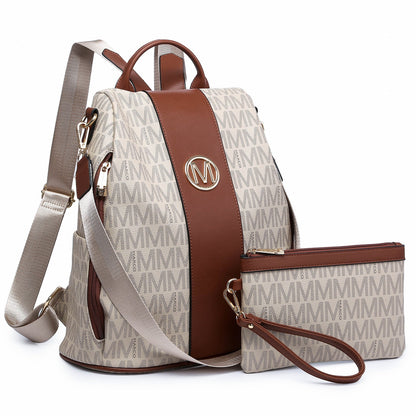 Laptop Backpack – 2 Piece, 10 Colors, Vegan Leather, Anti-Theft – detail view 37
