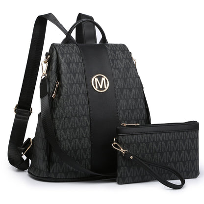 Laptop Backpack – 2 Piece, 10 Colors, Vegan Leather, Anti-Theft – detail view 30