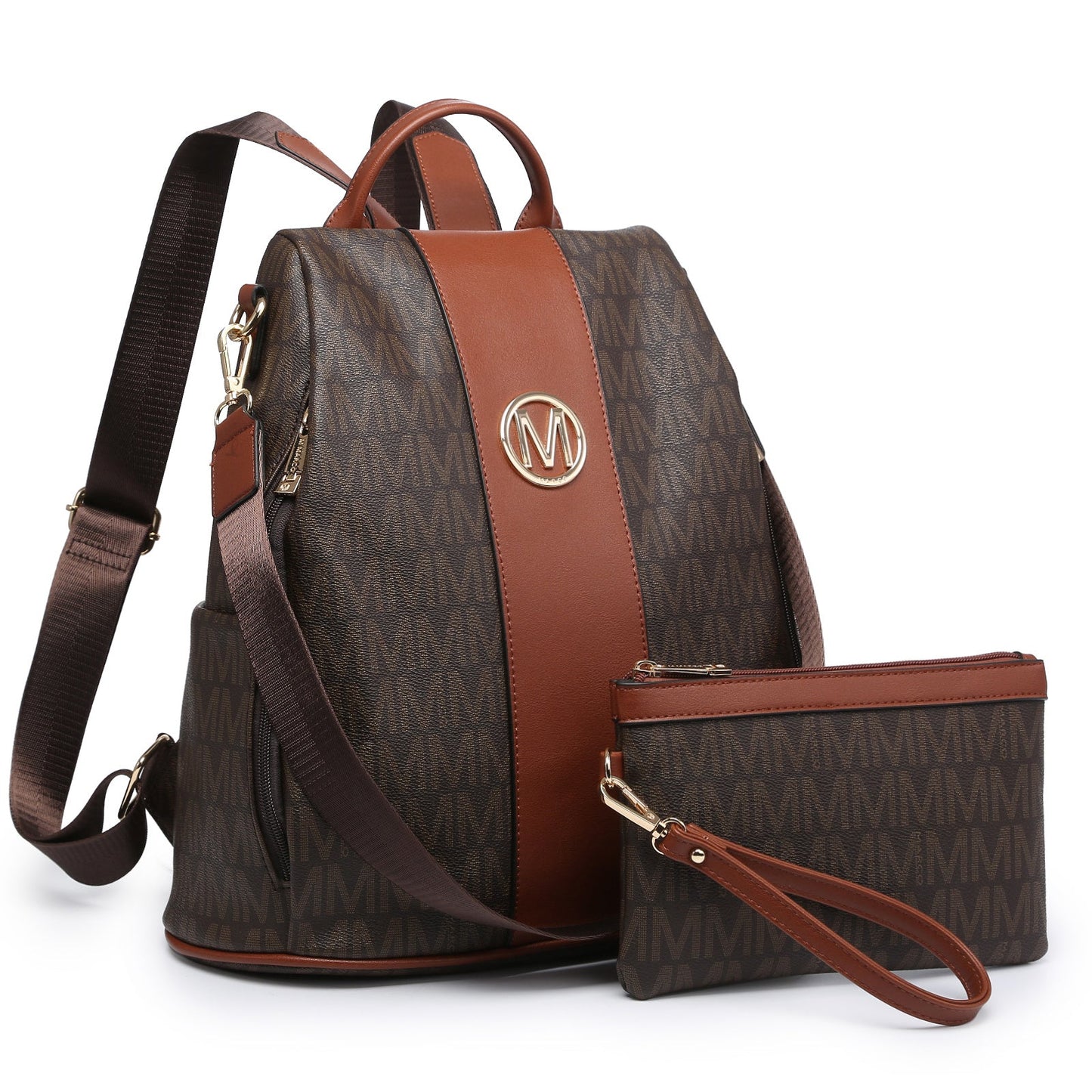 Laptop Backpack – 2 Piece, 10 Colors, Vegan Leather, Anti-Theft – detail view 14