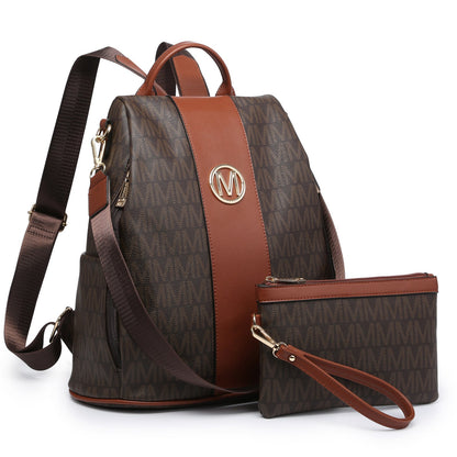 Laptop Backpack – 2 Piece, 10 Colors, Vegan Leather, Anti-Theft – detail view 14