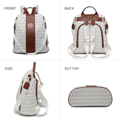 Laptop Backpack – 2 Piece, 10 Colors, Vegan Leather, Anti-Theft – detail view 11
