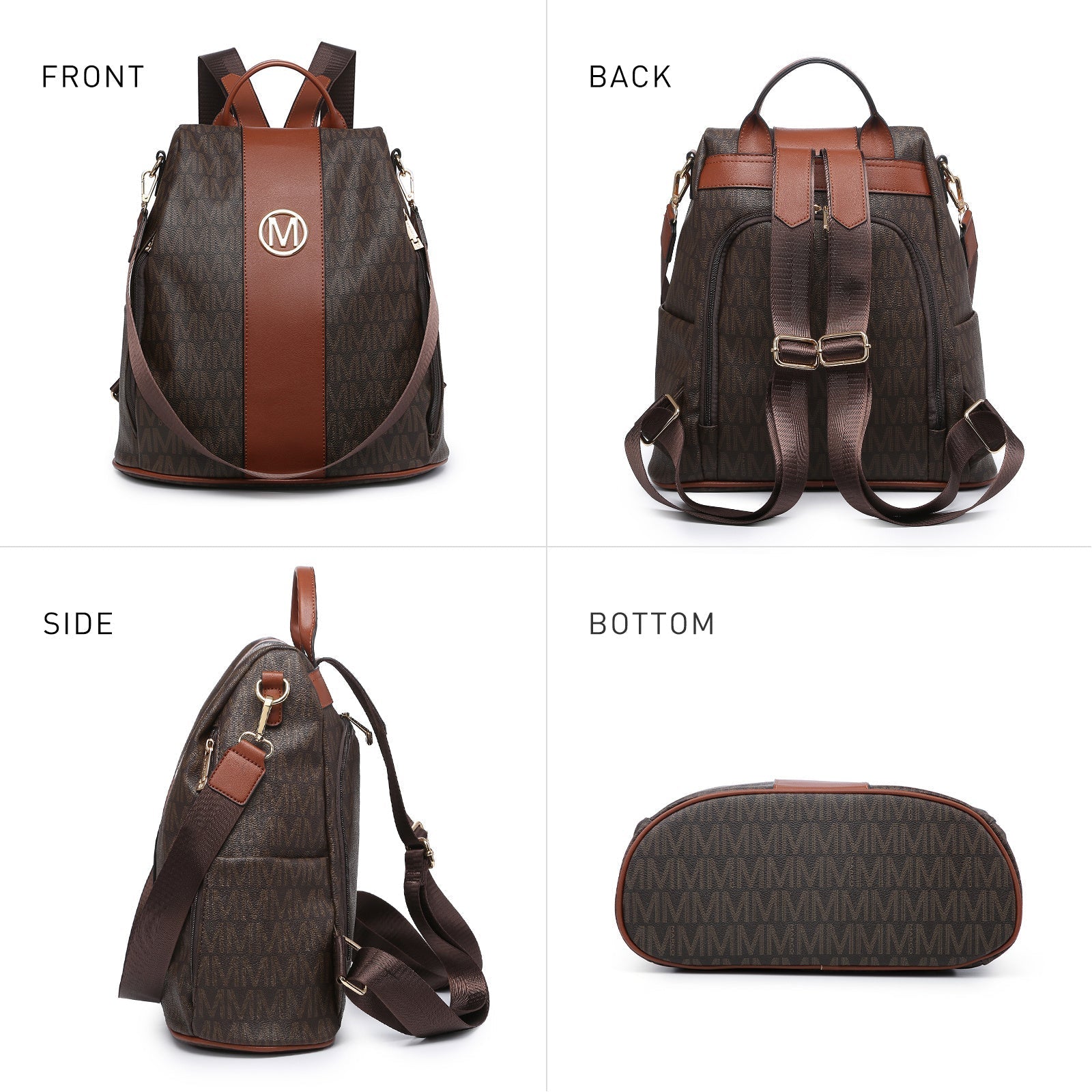 Laptop Backpack – 2 Piece, 10 Colors, Vegan Leather, Anti-Theft – detail view 19