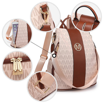 Laptop Backpack – 2 Piece, 10 Colors, Vegan Leather, Anti-Theft – detail view 24