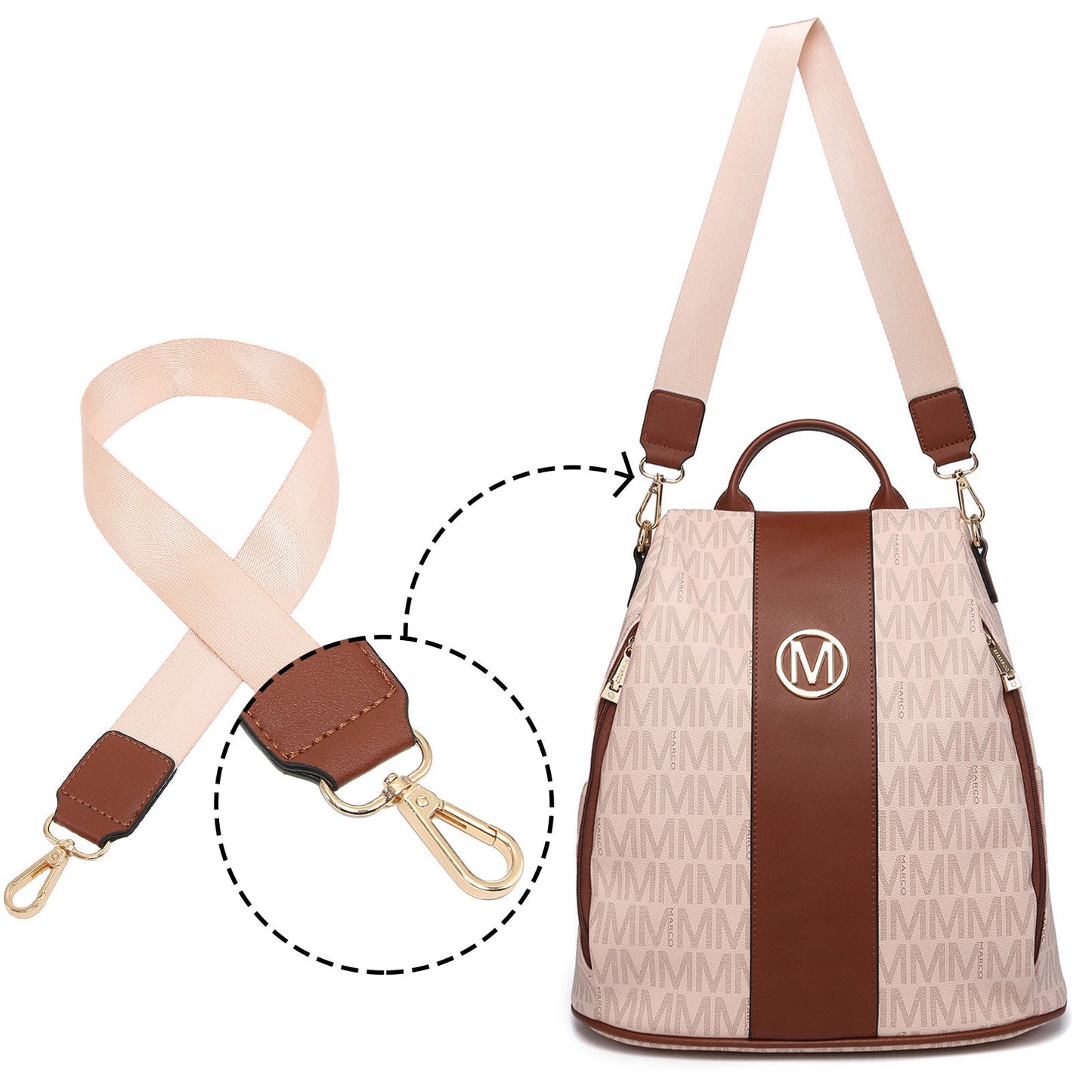 Laptop Backpack – 2 Piece, 10 Colors, Vegan Leather, Anti-Theft – detail view 25