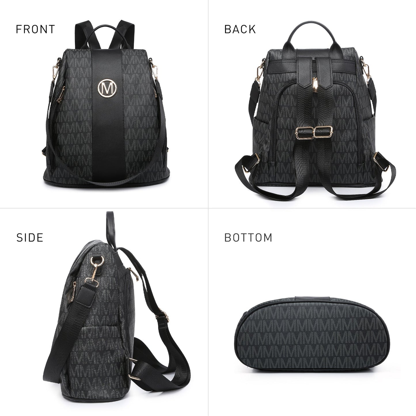 Laptop Backpack – 2 Piece, 10 Colors, Vegan Leather, Anti-Theft – detail view 34