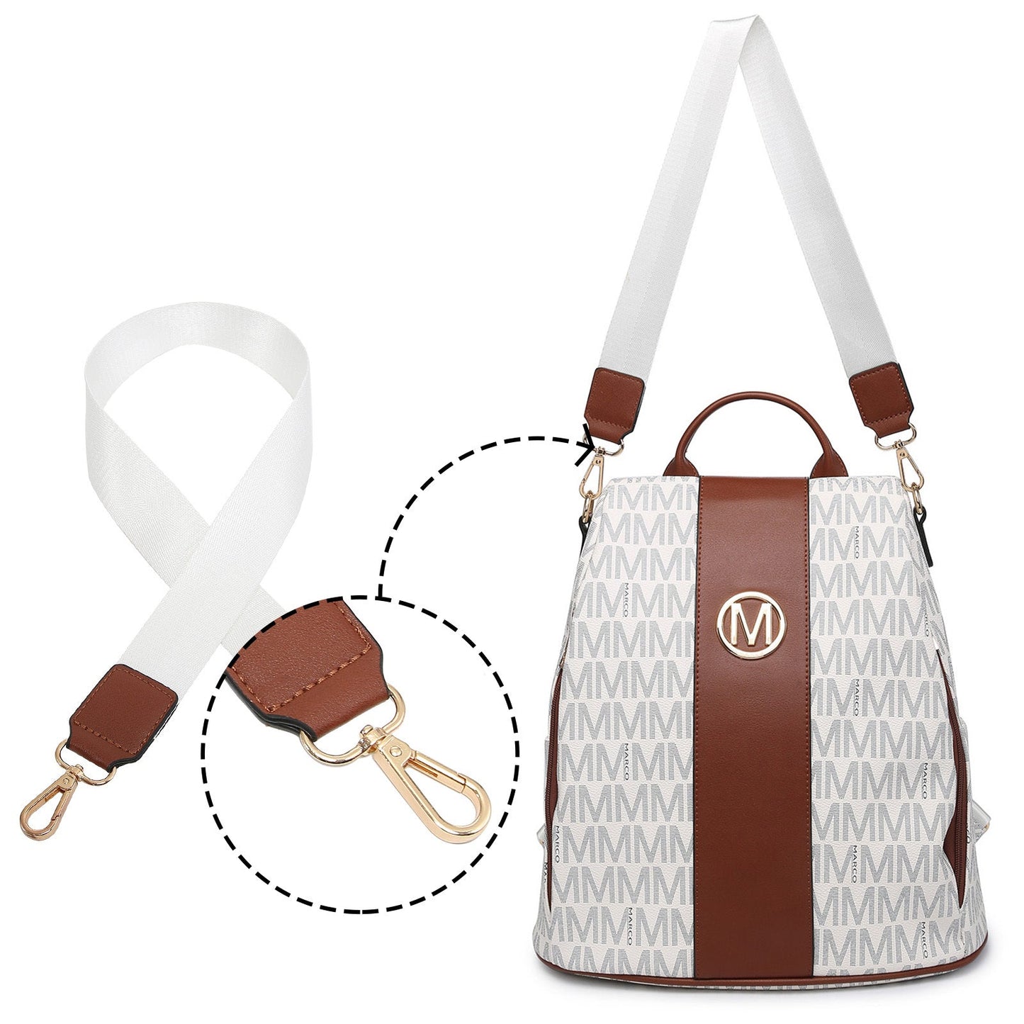 Laptop Backpack – 2 Piece, 10 Colors, Vegan Leather, Anti-Theft – detail view 8